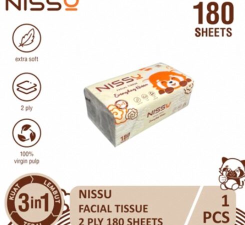 Nissu Facial Tissue 180 Ply | Tisu Wajah Lembut & Tebal | Kemasan Ekonomis | HALAL