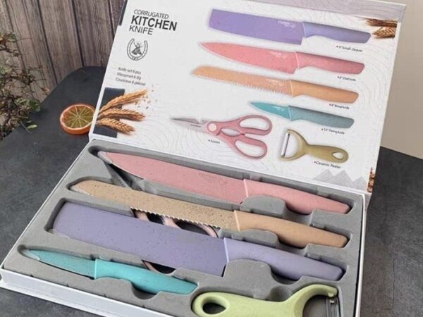 Pisau set jerami 6 in 1 / pisau set kitchen/pisau set stainles